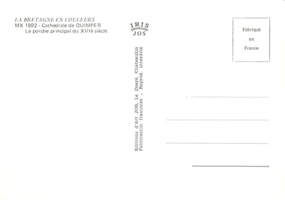 Katedra w Quimperze — Główne wejście z XVI wieku — Wydawnictwo Sztuki JOS — Rewers