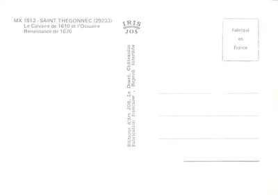 Calvário e Ossuário de Saint-Thégonnec — editor Éditions d'Art JOS — Verso