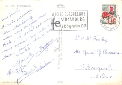 Strasbourg — A Catedral, Ninho de Cegonhas, Kammerzell, Petite France, Pl. Kleber — editor STRASBOURG — Verso