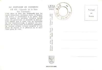 Baía dos Falecidos — lenda — Edições de Arte JOS, n° MX 436 — Verso