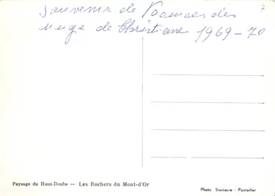 Les Rochers du Mont-d'Or — Paisagem nevada — Foto Stainacre - Pontarlier — Verso