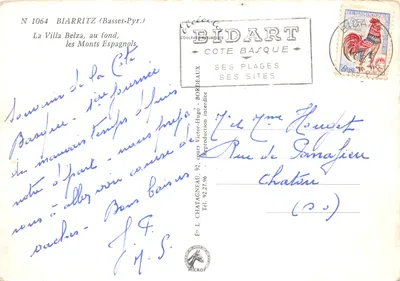 Vila Belza — os Montes Espanhóis — Editor Elcée, N° 1064 — Verso