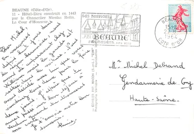 Beaune — Hôtel-Dieu i Cour d'Honneur — Combier Imp. (S.-et-L.) — Rewers