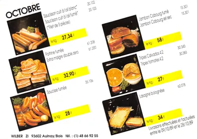 Produtos fumados WILBER — catálogo de produtos e preços — editor WILBER — Verso