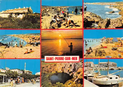 Saint-Pierre-sur-Mer — vista panorâmica em colagem — Edições Magenta