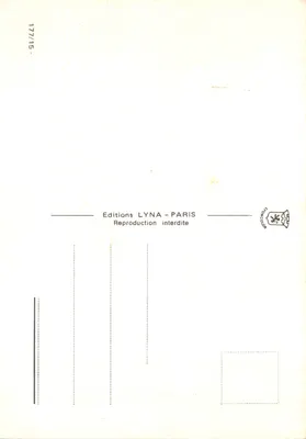 Crianças colhendo uvas — cena campestre com castelo e patos — editor Editions LYNA - PARIS, n° 177/15 — Verso