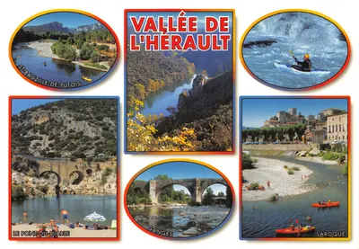 Vale do Hérault — paisagens e locais (St-Bauzille-de-Putois, Pont-du-Diable, Ganges, Laroque) — Éditions Estel Blois