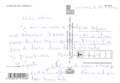 Vale do Hérault — paisagens e locais (St-Bauzille-de-Putois, Pont-du-Diable, Ganges, Laroque) — Éditions Estel Blois — Verso