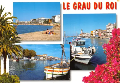 Le Grau du Roi — vista da praia, do porto e da cidade — S.A. APA-POUX - ALBI