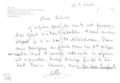 Les Hyvans — algemeen uitzicht op het vakantiecentrum — Éditions des Hautes-Alpes — Achterkant