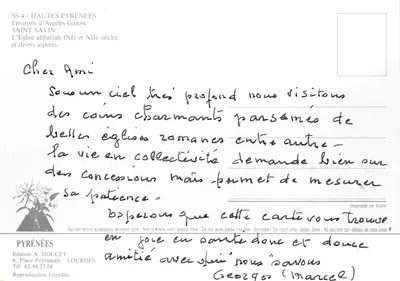 St. SAVIN — Igreja abbatial (séculos XI e XII) e diversos aspectos — Edição A. DOUCET — Verso