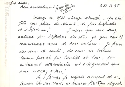Sagrada Família — cena da Infância de Cristo — editor CLAIRE-VISION Edições, n° 11465 — Verso