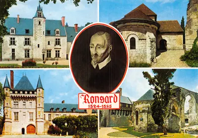 Pierre de Ronsard — Castelo de Talcy, capela de Saint-Gilles, ruínas de Saint-Cosme — Edições VALOIRE & C. & C.