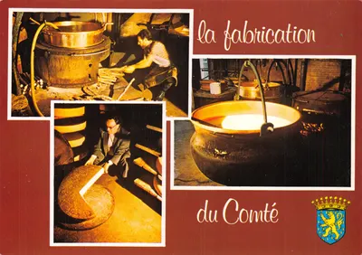 A fabricação do Comté — processo artesanal — Éditions Combier