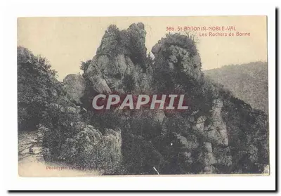 St-Antonin-Noble-Val — Les Rochers de Bonne — Phototypie Tarn