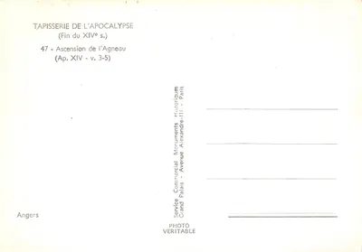 Ascensão do Cordeiro — Tapeçaria da Apocalipse — Service Commercial Monuments Historiques, Paris — Verso