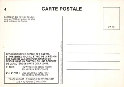 Zamek La Motte-Henry — Arquenay — wydawca CPN 190 — Rewers