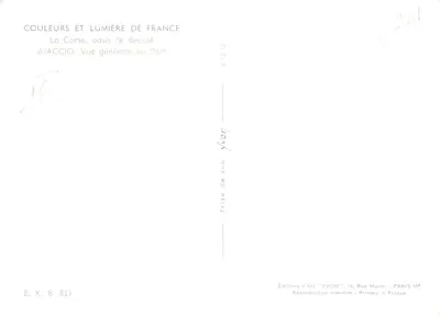 Ajaccio — ogólny widok portu — Éditions d'Art 'YVON', n° 61210 — Rewers