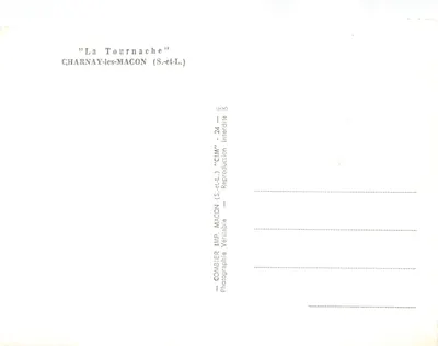 Charnay-lès-Mâcon — La Tournache — dom w otoczonych zamarzniętymi gałęziami — Rewers