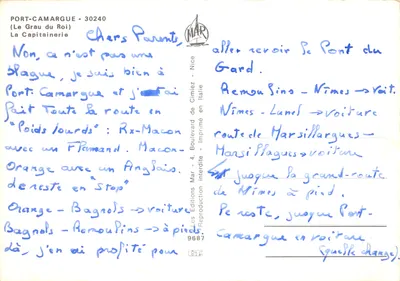 Port-Camargue — Le Grau du Roi — A Capitaineria — Editora Les Éditions Mar — Verso