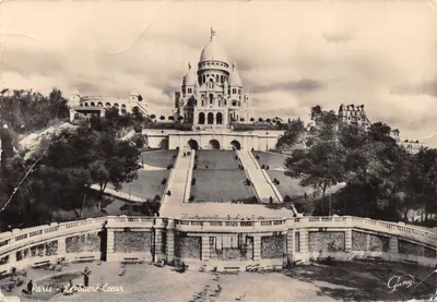 Paris - Le Sacré-Cœur — vue panoramique depuis les escaliers, éditeur Gany