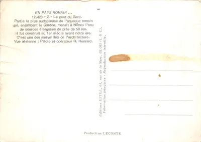 Most Gard — rzymski kanał wodny przekraczający rzekę Gardon — wydawca Estel — Rewers