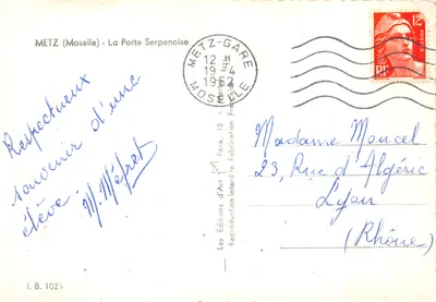 Porta Serpenoise — transformação 1898-1903, estado atual 1909 — As Edições de Arte, I.B. 1025 — Verso