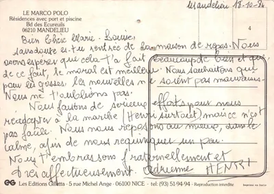 Le Marco Polo — rezydencje z portem i basenem — Les Editions Gilletta — Rewers