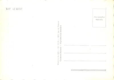 Berry — collage de locais e brasão — Éditions du LYS — Verso
