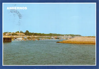 Andernos — vue du port avec bateaux et baigneurs — Éditions Cely