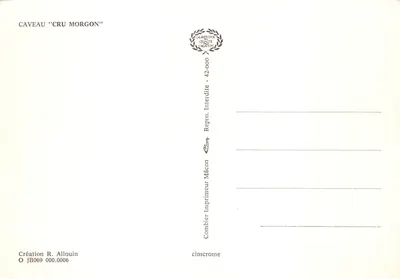 Mężczyzna modlący się — humorystyczna scena z pergaminem — wydawca Combier Imprimeur Mâcon, nr JB069 000.0006 — Rewers