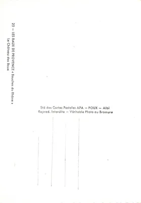 Les Baux-de-Provence — Le Château des Baux — éditeur APA — n°20 — Verso