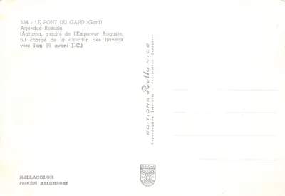 Most Gard — rzymski kanał wodny — Wydawnictwo Rella — Rewers