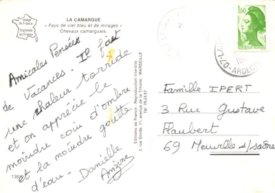 Camargue paarden — Landbouwscene — Editions de France, n°138 — Achterkant