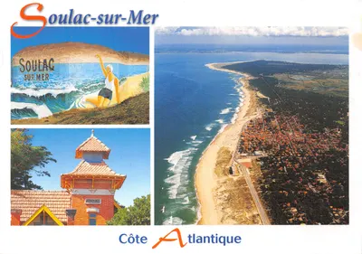 Soulac-sur-Mer — vista aérea e monumento — Éditions Combier, Macon
