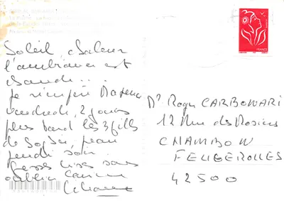 Soulac-sur-Mer — vista aérea e monumento — Éditions Combier, Macon — Verso