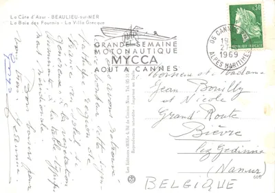A Baía das Formigas - A Villa Grega — BEAULIEU-sur-MER, editora MYCCA, n°660 — Verso