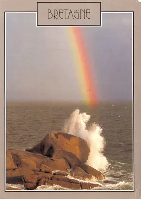 Bretagne — paysage côtier avec arche-en-ciel — Éditions d'Art JOS, le Doaré, Chateaulin