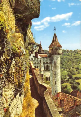 Castelo de Rocamadour — vista panorâmica a partir dos muros — Sociedade das Cartas Postais APA-POUX