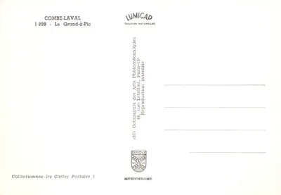 Le Grand-à-Pic — wąwozowa droga w kanionie — wydawca LUMICAP — Rewers