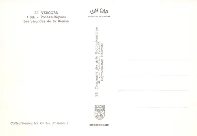 Wodospady Bourne — Pont-en-Royans — wydawca IRIS — Rewers