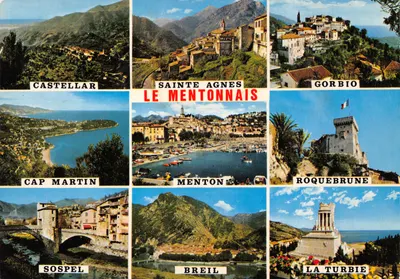 O Mentonnais — vista panorâmica de Castellar, Sainte Agnès, Gorbio, Cap Martin, Menton, Roquebrune, Sospel, Breil e La Turbie — editor Les Éditions MAR