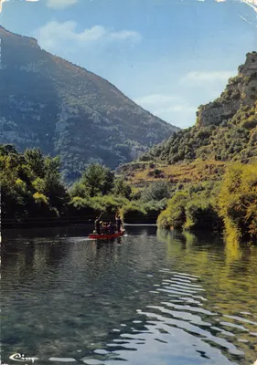 As Gorges do Tarn (Lozère) — Partida em barco para os estreitos — Impressor CIM