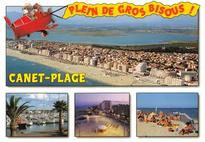 Canet-Plage — vista aérea e cenas de praia — Edições Estel - Victor