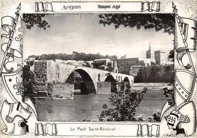 Avignon - Le Pont Saint-Bénézet — Moyen Âge — Éditeur E. LAGET