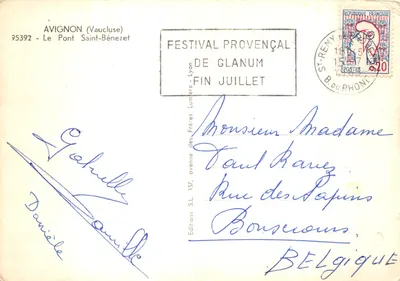 Avignon - Le Pont Saint-Bénézet — Moyen Âge — Éditeur E. LAGET — Verso