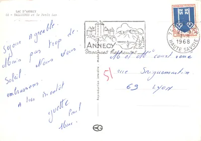 Lac d'Annecy — Talloires et le Petit Lac — Éditeur : Annecy Vacances Heureuses — Verso
