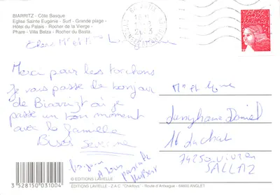 Biarritz — Côte Basque — Éditions Lavielle — Verso