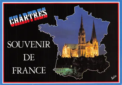 Chartres — Cathédrale illuminée — Éditeur VALCOIRE