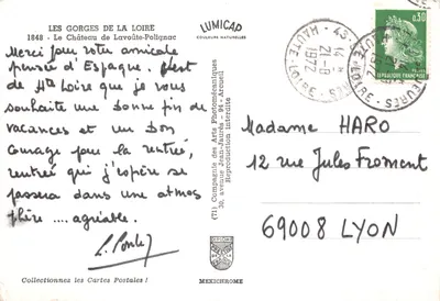 Les Gorges de la Loire — Le Château de Lavoûte-Polignac — éditeur IRIS — Verso